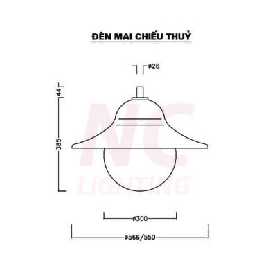 chi tiết thiết kế đèn mai chiếu thủy